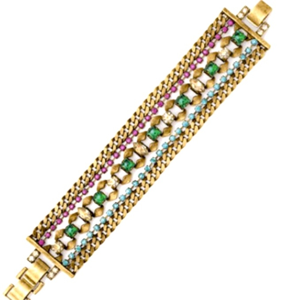 Stella & Dot X Rebecca Minkoff | Vintage Gold Jeweled Prisma StatementBr… - Picture 5 of 11